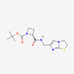 molecular formula C15H22N4O3S B6977067 tert-butyl (2R)-2-(2,3-dihydroimidazo[2,1-b][1,3]thiazol-6-ylmethylcarbamoyl)azetidine-1-carboxylate 