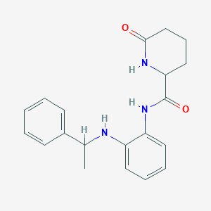 6-oxo-N-[2-(1-phenylethylamino)phenyl]piperidine-2-carboxamide