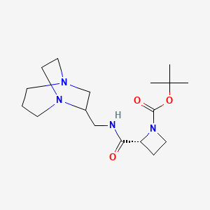 molecular formula C17H30N4O3 B6977113 tert-butyl (2R)-2-(1,5-diazabicyclo[3.2.2]nonan-6-ylmethylcarbamoyl)azetidine-1-carboxylate 