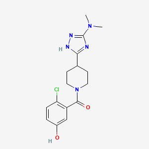 (2-chloro-5-hydroxyphenyl)-[4-[3-(dimethylamino)-1H-1,2,4-triazol-5-yl]piperidin-1-yl]methanone