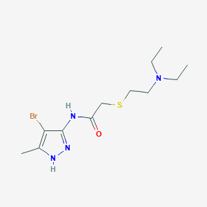 N-(4-bromo-5-methyl-1H-pyrazol-3-yl)-2-[2-(diethylamino)ethylsulfanyl]acetamide