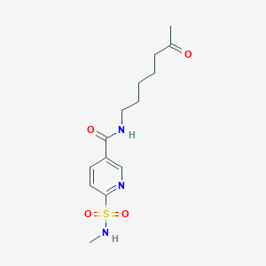 6-(methylsulfamoyl)-N-(6-oxoheptyl)pyridine-3-carboxamide