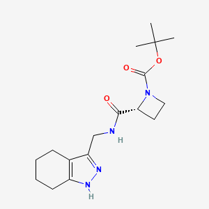 molecular formula C17H26N4O3 B6977213 tert-butyl (2R)-2-(4,5,6,7-tetrahydro-1H-indazol-3-ylmethylcarbamoyl)azetidine-1-carboxylate 