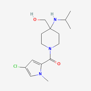 (4-Chloro-1-methylpyrrol-2-yl)-[4-(hydroxymethyl)-4-(propan-2-ylamino)piperidin-1-yl]methanone