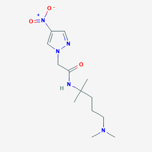 molecular formula C13H23N5O3 B6977237 N-[5-(dimethylamino)-2-methylpentan-2-yl]-2-(4-nitropyrazol-1-yl)acetamide 