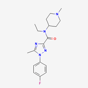 N-ethyl-1-(4-fluorophenyl)-5-methyl-N-(1-methylpiperidin-4-yl)-1,2,4-triazole-3-carboxamide