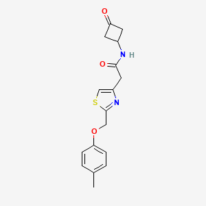 2-[2-[(4-methylphenoxy)methyl]-1,3-thiazol-4-yl]-N-(3-oxocyclobutyl)acetamide