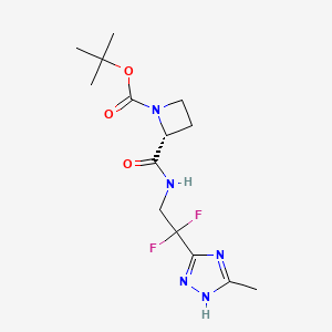 tert-butyl (2R)-2-[[2,2-difluoro-2-(5-methyl-1H-1,2,4-triazol-3-yl)ethyl]carbamoyl]azetidine-1-carboxylate