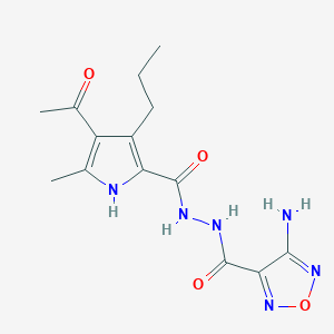 N'-(4-acetyl-5-methyl-3-propyl-1H-pyrrole-2-carbonyl)-4-amino-1,2,5-oxadiazole-3-carbohydrazide