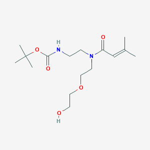 tert-butyl N-[2-[2-(2-hydroxyethoxy)ethyl-(3-methylbut-2-enoyl)amino]ethyl]carbamate