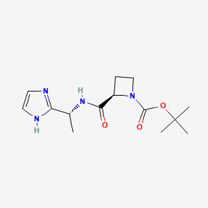 tert-butyl (2R)-2-[[(1R)-1-(1H-imidazol-2-yl)ethyl]carbamoyl]azetidine-1-carboxylate