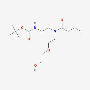 tert-butyl N-[2-[butanoyl-[2-(2-hydroxyethoxy)ethyl]amino]ethyl]carbamate