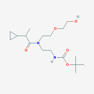 tert-butyl N-[2-[2-cyclopropylpropanoyl-[2-(2-hydroxyethoxy)ethyl]amino]ethyl]carbamate