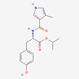 propan-2-yl (2S)-3-(4-hydroxyphenyl)-2-[(4-methyl-1H-pyrrole-3-carbonyl)amino]propanoate