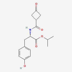 molecular formula C17H21NO5 B6977327 propan-2-yl (2S)-3-(4-hydroxyphenyl)-2-[(3-oxocyclobutanecarbonyl)amino]propanoate 