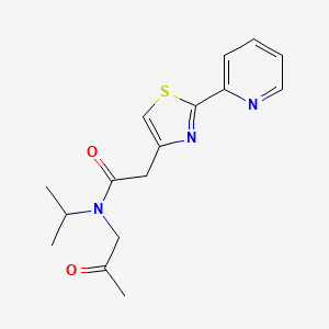 N-(2-oxopropyl)-N-propan-2-yl-2-(2-pyridin-2-yl-1,3-thiazol-4-yl)acetamide