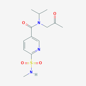 6-(methylsulfamoyl)-N-(2-oxopropyl)-N-propan-2-ylpyridine-3-carboxamide