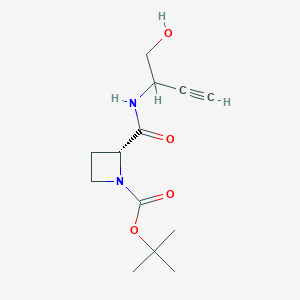 tert-butyl (2R)-2-(1-hydroxybut-3-yn-2-ylcarbamoyl)azetidine-1-carboxylate