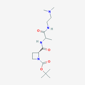 tert-butyl (2R)-2-[[1-[2-(dimethylamino)ethylamino]-1-oxopropan-2-yl]carbamoyl]azetidine-1-carboxylate