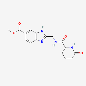 methyl 2-[[(6-oxopiperidine-2-carbonyl)amino]methyl]-3H-benzimidazole-5-carboxylate