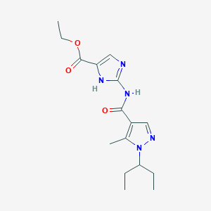 ethyl 2-[(5-methyl-1-pentan-3-ylpyrazole-4-carbonyl)amino]-1H-imidazole-5-carboxylate