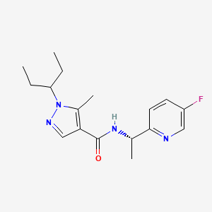 N-[(1S)-1-(5-fluoropyridin-2-yl)ethyl]-5-methyl-1-pentan-3-ylpyrazole-4-carboxamide