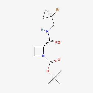 molecular formula C13H21BrN2O3 B6977470 tert-butyl (2R)-2-[(1-bromocyclopropyl)methylcarbamoyl]azetidine-1-carboxylate 