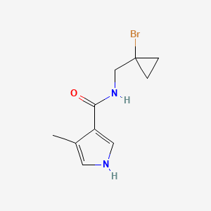 molecular formula C10H13BrN2O B6977477 N-[(1-bromocyclopropyl)methyl]-4-methyl-1H-pyrrole-3-carboxamide 