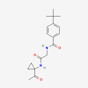 molecular formula C18H24N2O3 B6977484 N-[2-[(1-acetylcyclopropyl)amino]-2-oxoethyl]-4-tert-butylbenzamide 