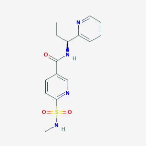 6-(methylsulfamoyl)-N-[(1S)-1-pyridin-2-ylpropyl]pyridine-3-carboxamide