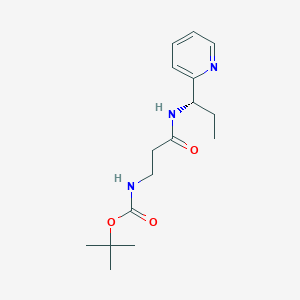 tert-butyl N-[3-oxo-3-[[(1S)-1-pyridin-2-ylpropyl]amino]propyl]carbamate