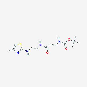 tert-butyl N-[3-[2-[(4-methyl-1,3-thiazol-2-yl)amino]ethylamino]-3-oxopropyl]carbamate