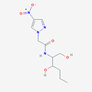 N-(1,3-dihydroxyhexan-2-yl)-2-(4-nitropyrazol-1-yl)acetamide