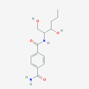 molecular formula C14H20N2O4 B6977537 4-N-(1,3-dihydroxyhexan-2-yl)benzene-1,4-dicarboxamide 