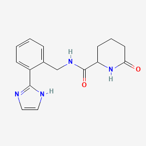 N-[[2-(1H-imidazol-2-yl)phenyl]methyl]-6-oxopiperidine-2-carboxamide