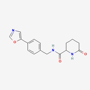 N-[[4-(1,3-oxazol-5-yl)phenyl]methyl]-6-oxopiperidine-2-carboxamide