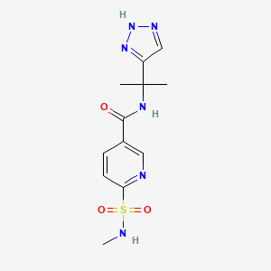 6-(methylsulfamoyl)-N-[2-(2H-triazol-4-yl)propan-2-yl]pyridine-3-carboxamide