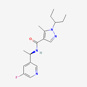 N-[(1R)-1-(5-fluoropyridin-3-yl)ethyl]-5-methyl-1-pentan-3-ylpyrazole-4-carboxamide