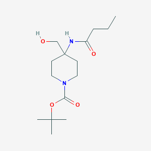 Tert-butyl 4-(butanoylamino)-4-(hydroxymethyl)piperidine-1-carboxylate