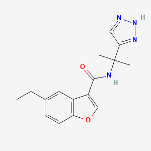 5-ethyl-N-[2-(2H-triazol-4-yl)propan-2-yl]-1-benzofuran-3-carboxamide