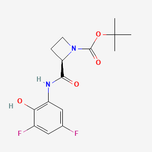 molecular formula C15H18F2N2O4 B6977585 tert-butyl (2R)-2-[(3,5-difluoro-2-hydroxyphenyl)carbamoyl]azetidine-1-carboxylate 