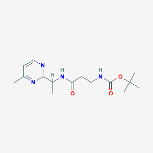 tert-butyl N-[3-[1-(4-methylpyrimidin-2-yl)ethylamino]-3-oxopropyl]carbamate