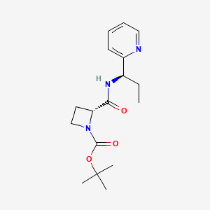 tert-butyl (2R)-2-[[(1R)-1-pyridin-2-ylpropyl]carbamoyl]azetidine-1-carboxylate