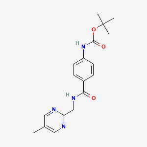 molecular formula C18H22N4O3 B6977606 tert-butyl N-[4-[(5-methylpyrimidin-2-yl)methylcarbamoyl]phenyl]carbamate 