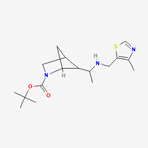 Tert-butyl 5-[1-[(4-methyl-1,3-thiazol-5-yl)methylamino]ethyl]-2-azabicyclo[2.1.1]hexane-2-carboxylate