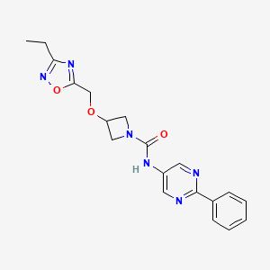 3-[(3-ethyl-1,2,4-oxadiazol-5-yl)methoxy]-N-(2-phenylpyrimidin-5-yl)azetidine-1-carboxamide