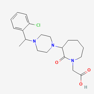 2-[3-[4-[1-(2-Chlorophenyl)ethyl]piperazin-1-yl]-2-oxoazepan-1-yl]acetic acid