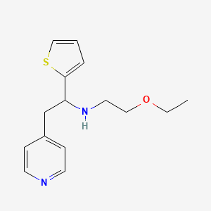 N-(2-ethoxyethyl)-2-pyridin-4-yl-1-thiophen-2-ylethanamine