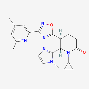 (5S,6S)-1-cyclopropyl-5-[3-(4,6-dimethylpyridin-2-yl)-1,2,4-oxadiazol-5-yl]-6-(1-methylimidazol-2-yl)piperidin-2-one