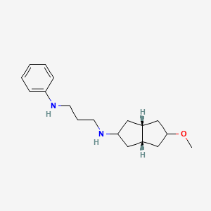 molecular formula C18H28N2O B6977751 N-[(3aR,6aS)-5-methoxy-1,2,3,3a,4,5,6,6a-octahydropentalen-2-yl]-N'-phenylpropane-1,3-diamine 